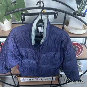 Navy Burton Puffer Jacket lava model vintage size Small